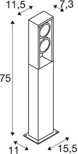 Spotline SLV ESKINA FRAME 75 FL zewnętrzna lampa podłogowa LED podwójna kolor antracytowy przełącznik CCT 3000/4000 K 1004751 - Lampy ogrodowe - miniaturka - grafika 6