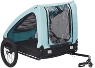 Sprzęt podróżny i transportery dla psów - VidaXL Lumarko Przyczepka rowerowa dla zwierzaka, niebiesko-czarna 92595 VidaXL - miniaturka - grafika 1