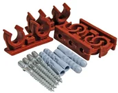 Akcesoria hydrauliczne - Uchwyt do rur miedzianych podwójny 4 szt. 22 mm - miniaturka - grafika 1