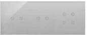 Wyłączniki światła i elektryczne - Simon Panel dotykowy Simon 54 Touch DSTR3224/71 S54 Touch 3 moduły 2 pola dotykowe poziome + 2 pola dotykowe poziome + 4 pola dotykowe srebr - miniaturka - grafika 1