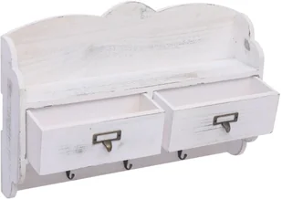 vidaXL Wieszak ścienny na płaszcze, biały, 50x10x34 cm, drewniany - Wieszaki i stojaki - miniaturka - grafika 4