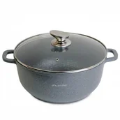 Garnki - Kamille Solidny garnek kociołek granitowy z pokrywką 6,5L 4426 - miniaturka - grafika 1