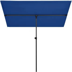 vidaXL Parasol ogrodowy na słupku aluminiowym, 180x130 cm, lazurowy vidaXL - Parasole ogrodowe - miniaturka - grafika 3