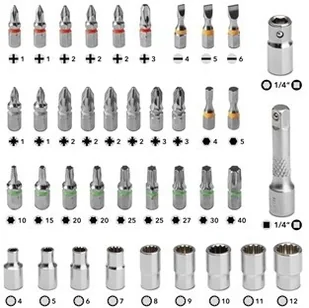 TROTEC 40-częściowy zestaw bitów i kluczy nasadowych - Bity - miniaturka - grafika 4