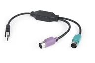 Adaptery i przejściówki - Gembird Adapter 2xPS2->USB mysz + klawiatura UAPS12-BK - miniaturka - grafika 1