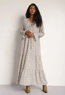 Sukienki - Jasnoszara Sukienka Callinele - miniaturka - grafika 1