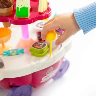 Woopie Lumarko Sklep Food Truck Cukiernia Wózek Stoisko Z Lodami Słodyczami Dźwięk Światło + 36 Akc! 29993 Lek - Zabawy w naśladowanie dorosłych - miniaturka - grafika 12