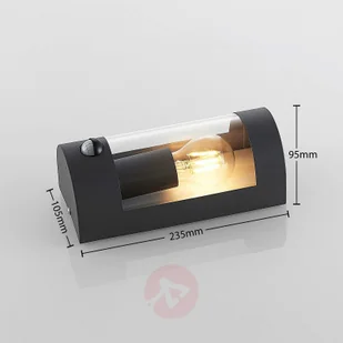 Lindby Lindby Junias kinkiet zewnętrzny czujnik ruchu - Lampy ogrodowe - miniaturka - grafika 4