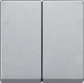 Wyłączniki światła i elektryczne - Merten 433560 przełącznik kołyskowy zapewnia przełącznik dwugrupowy, aluminium, system M 1325024 - miniaturka - grafika 1