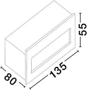 Lucide Podtynkowa LAMPA schodowa KRYPTON 726406 zewnętrzna OPRAWA ścienna LED 3W do zadudowy outdoor IP54 ciemnoszara 726406 - Lampy ogrodowe - miniaturka - grafika 2