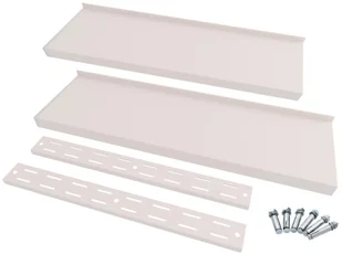 shumee Wiszące półki ścienne 2 poziomy 2 szt. stal 300x30 cm - Półki do kuchni - miniaturka - grafika 6