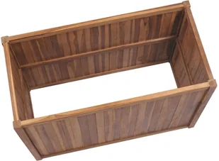 vidaXL Podwyższona donica 100x50x50 cm, lite drewno tekowe - Donice - miniaturka - grafika 4