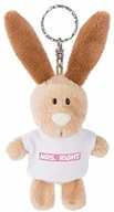 Breloki - NICI NICI 44723 brelok do kluczy zając z T-shirtem Mrs Right 10 cm, beżowy 44723 - miniaturka - grafika 1