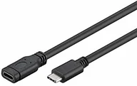 Kable USB - PremiumCord USB-C 3.1 kabel przedłużający 1 m, kabel do transmisji danych SuperSpeed do 5 Gbit/s, kabel do ładowania, USB 3.1 generacja 1 gniazdo typu C na wtyczce, kolor czarny, długość 1 m ku31mf1 - miniaturka - grafika 1