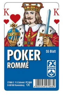 Ravensburger 27068  Poker, francuski styl obrazu  etui na 55 arkuszy, glasklaes - Gry karciane - miniaturka - grafika 2