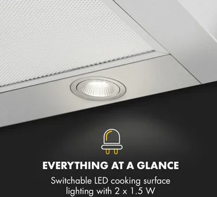 Klarstein CGCH3-Zelda-90Eco - Okapy kuchenne - miniaturka - grafika 5