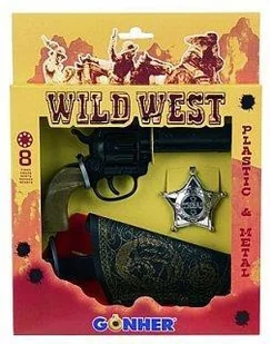 Gonher Zestaw kowbojski rewolwer z kaburą i odznaką - Zabawki i gry sportowe - miniaturka - grafika 2