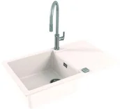 Zlewozmywaki - Alveus Cadit 40 Zlewozmywak granitowy jednokomorowy 86x50 cm arctic 1132027 - miniaturka - grafika 1