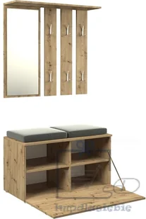 Garderoba z wieszakiem i szafką na buty Malea - dąb artisan - Meble do przedpokoju - miniaturka - grafika 4