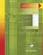 Notesy i bloczki - Clairefontaine 593 °C arkusz 16,5 x 21 cm z podszewką i krawędź SPA podwójnych arkuszy  biały (100 sztuk) 593C - miniaturka - grafika 1