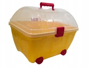 Pojemnik Kuferek z kółkami na zabawki Żółty - Pojemniki na zabawki - miniaturka - grafika 6