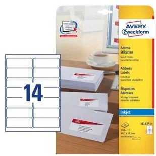 Avery etykiet adresowych przeznaczony do drukarek atramentowych oraz szybkim schnięciem J8163-25 - Dodatki do drukarek i skanerów Avery etykiet adresowych przeznaczony do drukarek atramentowych oraz szybkim schnięciem J8163-25 - Dodatki do drukarek i skanerów - miniaturka - grafika 2