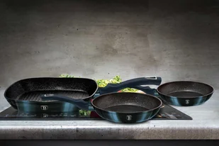 Berlinger Haus Zestaw 3 patelni granitowych 20/24/28cm bh-6140 aquamarine BH-6140 Kinghoff - Patelnie - miniaturka - grafika 4