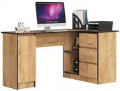 Biurka - Biurko komputerowe i gamingowe narożne dąb craft prawostronne - Volume 4X - miniaturka - grafika 1