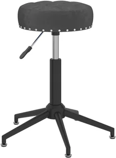 Fotel biurowy, krzesło biurowe vidaXL Obrotowe krzesło biurowe, czarne, tapicerowane aksamitem - Fotele i krzesła biurowe - miniaturka - grafika 2