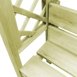 vidaXL Pergola z daszkiem i ławką, impregnowane drewno sosnowe FSC - Kratki i pergole - miniaturka - grafika 3