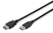 Kable USB - Assmann Kabel USB przedłużający USB 3.0 SuperSpeed Typ USB A/USB A M/Ż czarny 3, (AK-300203-030-S) - miniaturka - grafika 1