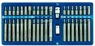 Vorel Końcówki specjalne Hex torx Spline w metalowej kasecie 40szt. 66400 - Bity - miniaturka - grafika 2