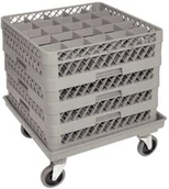 Pojemniki i kosze gastronomiczne - Vogue Wózek na kosze do zmywarek 500x500mm CB006 - miniaturka - grafika 1