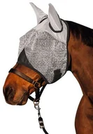 Pielęgnacja uszu i oczu zwierząt - Kerbl 324515 Maska muchowa z ochroną ucha i UV, biała, kucyk - miniaturka - grafika 1