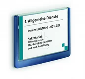 Numery na dom - Durable Tabliczka informacyjna Click Sign Durable 149mm x 105,5mm granatowa 486107 - miniaturka - grafika 1