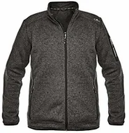 Kurtki i kamizelki sportowe męskie - CMP CMP Męska kurtka polarowa Knit Tech Mélange czarny Black Gllacier 52 3H60747N - miniaturka - grafika 1