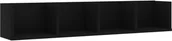 Półki do salonu - vidaXL vidaXL Półka ścienna na płyty CD, czarna, 100x18x18 cm, płyta wiórowa - miniaturka - grafika 1