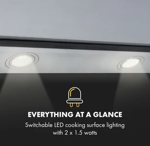 Klarstein CGCH3-Balzac-90-Sil - Okapy kuchenne - miniaturka - grafika 8