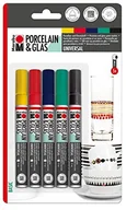 Kubki - Marabu 012300082  zestaw pisaków do porcelany i szkła, 5 sztuk, uniwersalna końcówka 1-2 mm MR012300080 - miniaturka - grafika 1