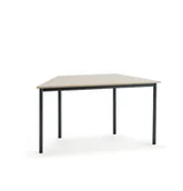 Meble do szkół i przedszkoli - AJ Produkty Biurko BORS TRAPETS, 1200x600x720 mm, brzoza laminat, antracyt - miniaturka - grafika 1