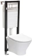 Stelaże i zestawy podtynkowe do WC - Roca Zestaw podtynkowy Nexo slim rimless z deską wolnoopadającą - miniaturka - grafika 1