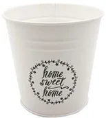 Donice - TAJEMNICZY OGRÓD Osłonka metalowa 13 cm biała SWEET HOME - miniaturka - grafika 1