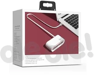 USAMS usams Adapter HUB US-SJ238 4xUSB 2.0 biały (SJ238FX01) - Huby USB - miniaturka - grafika 2