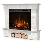 Kominki elektryczne - Dimplex Kominek elektryczny Porto Max Biała Sosna ECO LED z obudową wkład Dimplex 28" XHD Optiflame PORTO-28-W03 - miniaturka - grafika 1