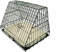 Sprzęt podróżny i transportery dla psów - Ellie-Bo Ellie-BO Deluxe Figure klatka, składane, front odchylenia w kausicheres metalowa obudowa, z wyściółką polarową-Matte, samochód, średniej wielkości, 76,2 cm, w kolorze czarnym - miniaturka - grafika 1