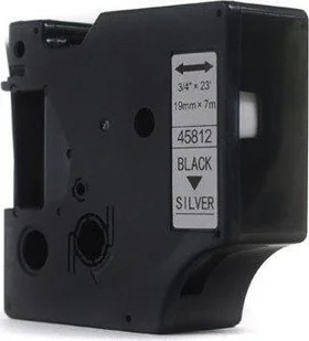 Dymo Taśma D1 Czarny na Srebrnym, 19mm x 7m (45812 - Papier do drukarek - miniaturka - grafika 2