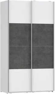 shumee Szafa ubraniowa Biały Beton ciemnoszary - Szafy - miniaturka - grafika 3