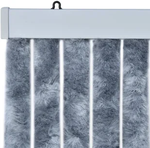 vidaXL Zasłona przeciwko owadom, srebrna, 100x220 cm, szenil vidaXL - Akcesoria do okien - miniaturka - grafika 12