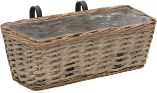 vidaXL Zestaw 2 koszy do przechowywania, wiklina z wyściółką z PE vidaXL - Pudła i pojemniki do przechowywania - miniaturka - grafika 4