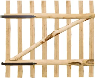 vidaxl Drewniana furtka, leszczyna, 100x90 cm - Bramy garażowe - miniaturka - grafika 3